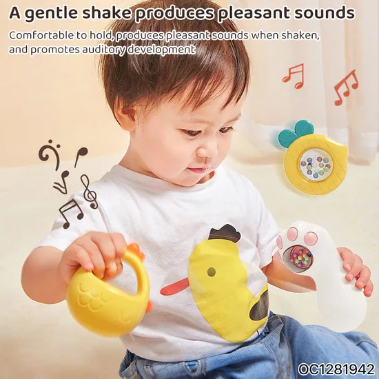 Wholesale Montessori Rattle Ball Silicone Educational Teether Sensory Toys for Baby