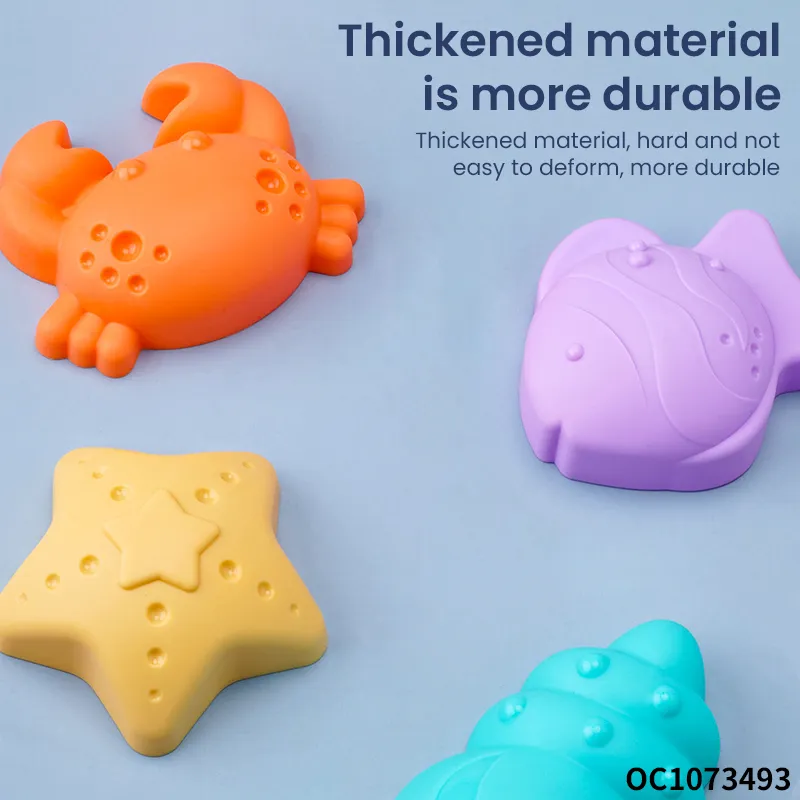 Wholesale Plastic Beach Outside Kids Beach Bucket and Spade Silicone Summer Play Sand Toy