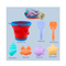 Wholesale Plastic Beach Outside Kids Beach Bucket and Spade Silicone Summer Play Sand Toy