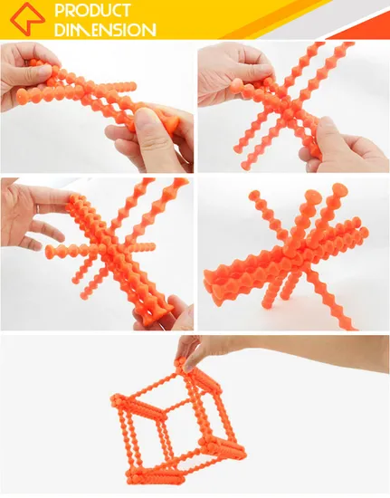 Wholesale Montessori Educational 80PCS Plastic Bamboo Building Blocks Toys for Kids