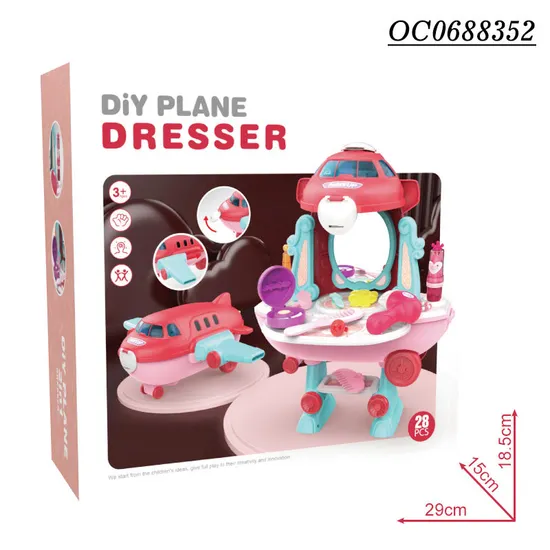 Wholesale Dresser Beauty Makeup Table Kid's Make up Toy Role Play Gift Set for Girls