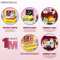 Home Supermarket Pretend Play Checkout Mini Food Set Toy Miniature Plastic Toy with Live Scanner Cash Register Card Reader for Kids