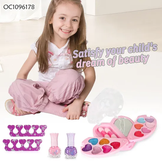 Wholesale Fashion Make up Girls Beauty Makeup Design Nail Polish Art Kit Toy Gift Sets for Kids Girls