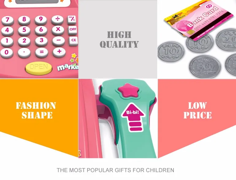Kids Pretend Play Supermarket Toys Shop with Cash Register Toy