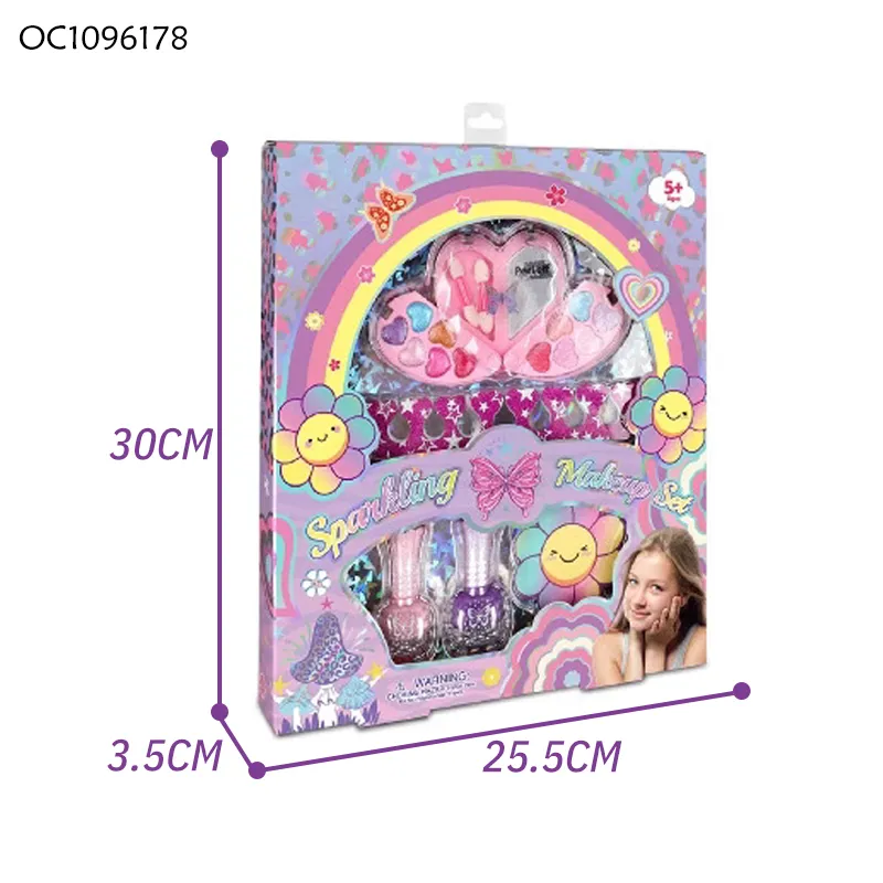 Wholesale Fashion Make up Girls Beauty Makeup Design Nail Polish Art Kit Toy Gift Sets for Kids Girls