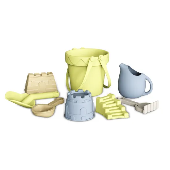 Wholesale Summer New Sand Molds Kids Water Fun Silicone Sand Bucket Beach Silicone Baby Toys