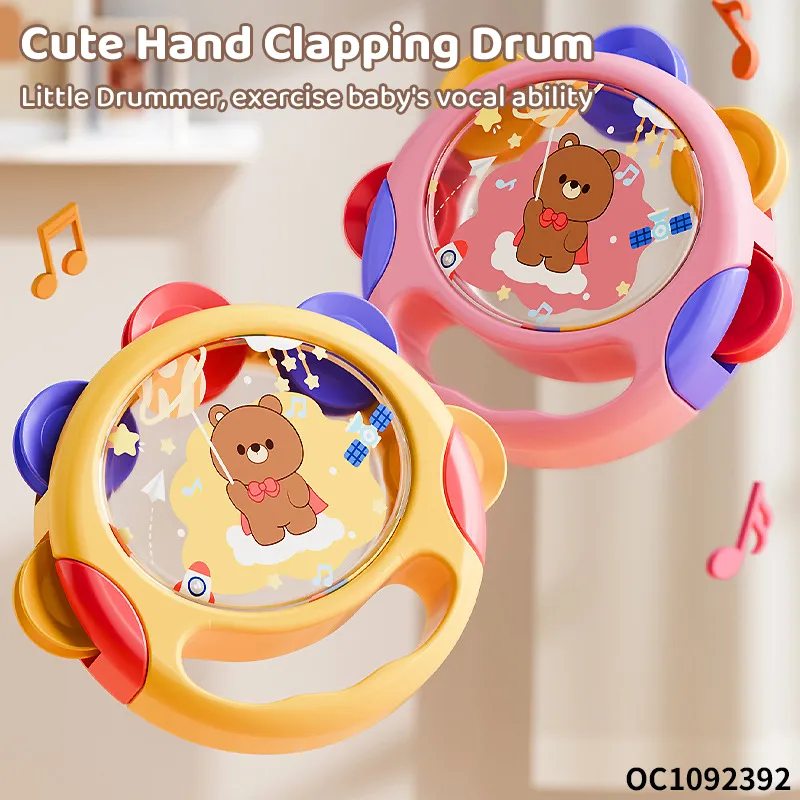 Hand Clap Toys Drum Musical Educational Percussion Sensory Baby Boy Toys Set 6-12 Months Items Hand Shake Rattle Drum Toy for Sale