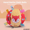 Personalized Cartoon Fox Design Soft Plush Hand Rattle Toy with Sound for New Born Baby Sensory Fidget and Soothing Cloth Ball Toy