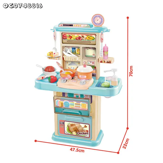 Wholesale Large Plastic Modern Kitchen Children Toys Plastic Children House Role Play Gift Set