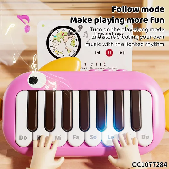 Wholesale Cartoon Children Interactive Electronic Organ Plastic Musical Instruments Piano Toy