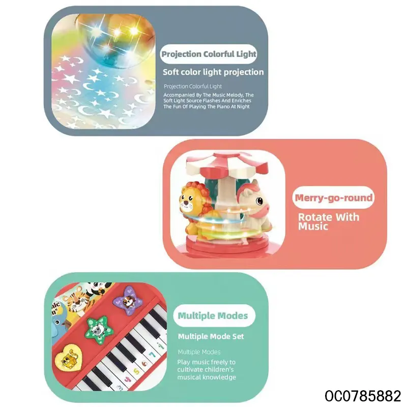 Wholesale Montessori Sensory Musical Instrument Children Kids Educational Electronic Keyboard Piano