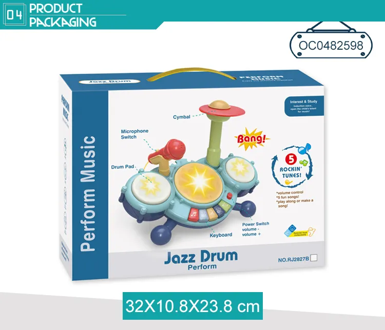 Wholesale Quality Electronic Keyboard Toy Children Music Musical Instruments Drum Set