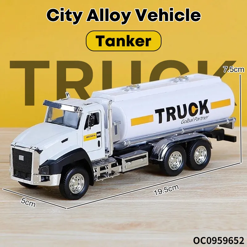Wholesale Diecast 12PCS Metal Model Electric Truck Model 1: 50 Toys with Light Sound