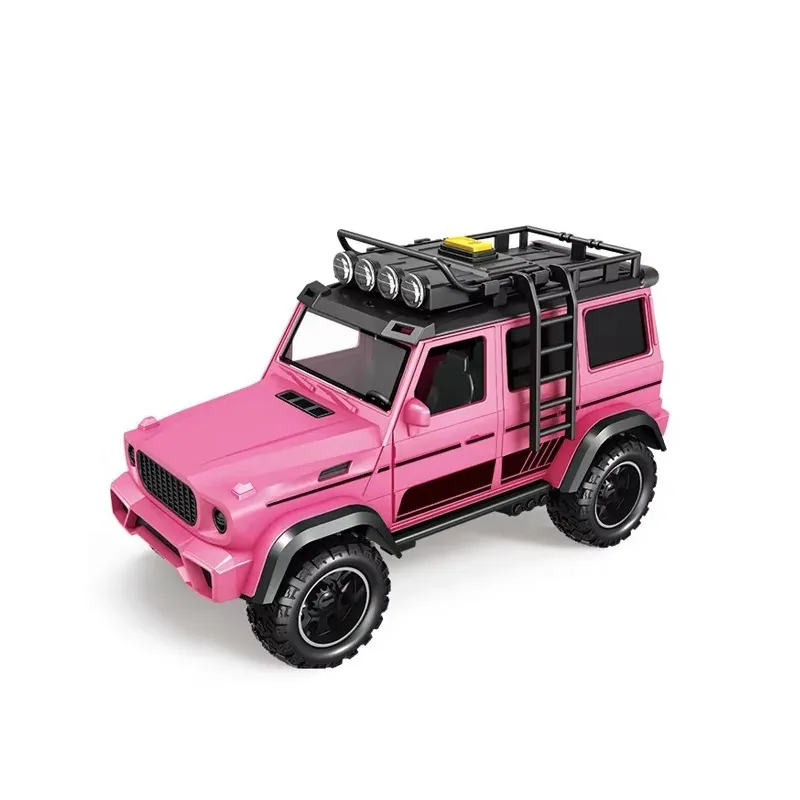 Wholesale Pink 1: 14 Scale off-Road Light Sound Car Friction Kids Plastic Model for Kids