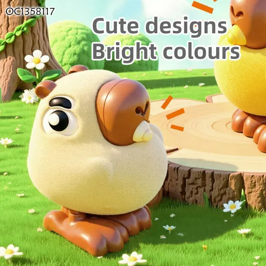 Wholesale Children Popular Hot Sale Jumping Wind up Animal Cartoon Cheap Plush Stuffy Toys