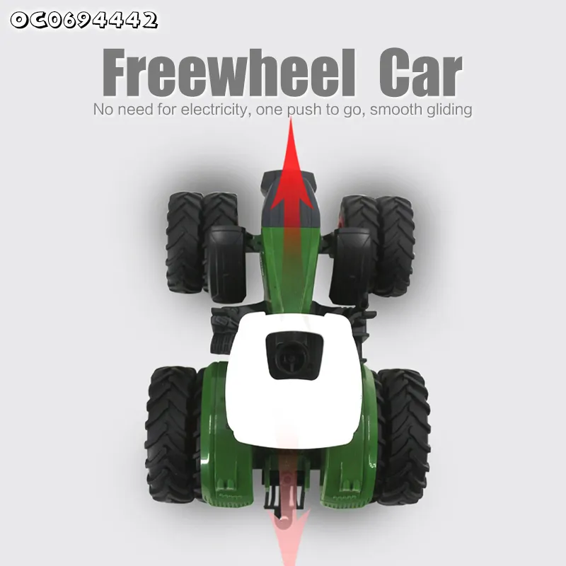 Wholesale Kids Mini Miniature Freewheel Plastic Model Car and Truck Slide Kits Farmer Car