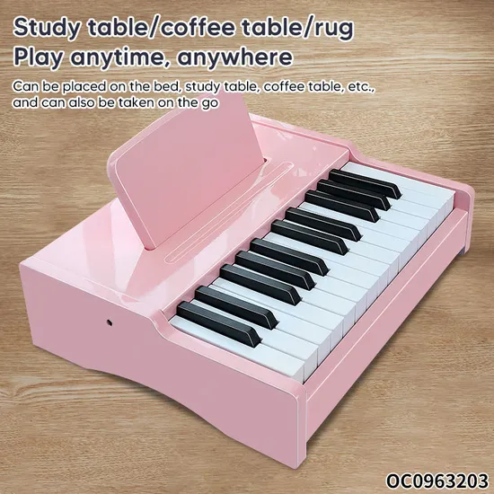 Wholesale Montessori Sensory Educational Children's 25 Keys Electronic Music Instrument Wooden Keyboard Piano