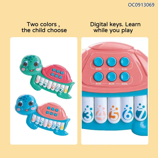 Wholesale Interactive Cartoon Electronic Musical Instruments Cartoon Light-up Keyboard Toy with Music