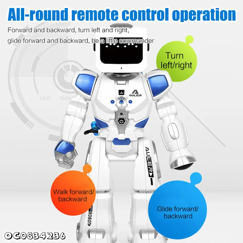 Wholesale Educational Engineering Electronic Remote Control Children's Robot Toy for Kids Learning with Musical Songs