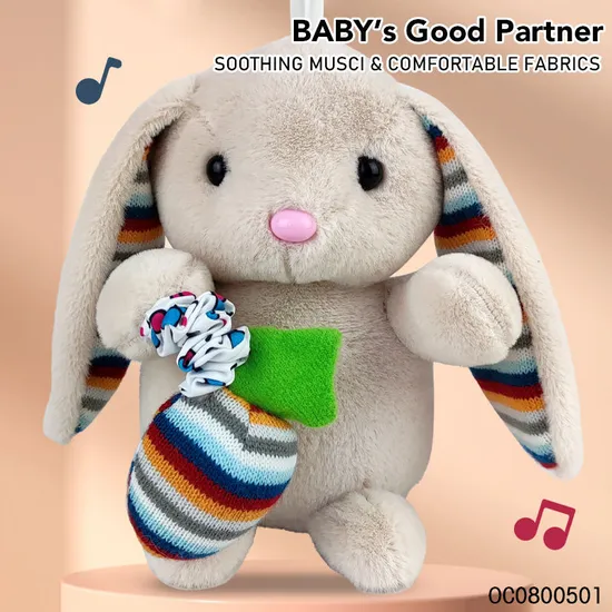 Wholesale Sensory Toy Animals Cute Bunny Custom Plush Long Ear Rabbit Stuffed Doll