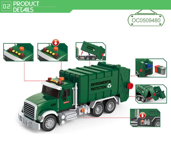 Wholesale Friction Educational Small Truck Plastic Kids Toy with Light Sound