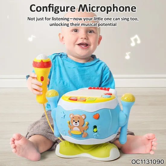 Wholesale Plastic Keyboard Electronic Musical Baby Kids Children Instrument Drum Montessori Educational Toy with Lights