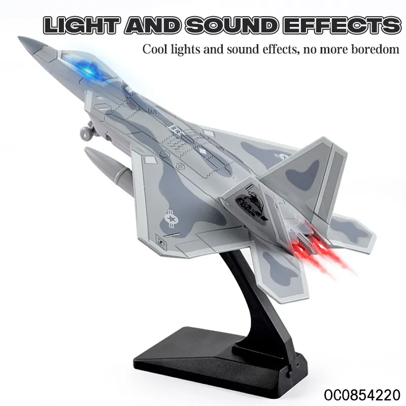 Wholesale Mini Metal Plane Metal Diecast Toys Model with Light Music