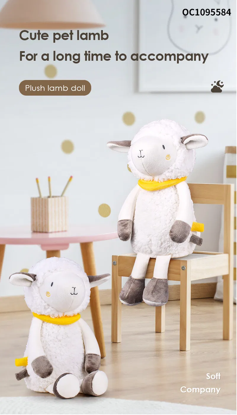 Wholesale Night Light Custom Light up Cute Sheep Singing Musical Stuffed Plush Animals Sensory Toy with Soothing Music