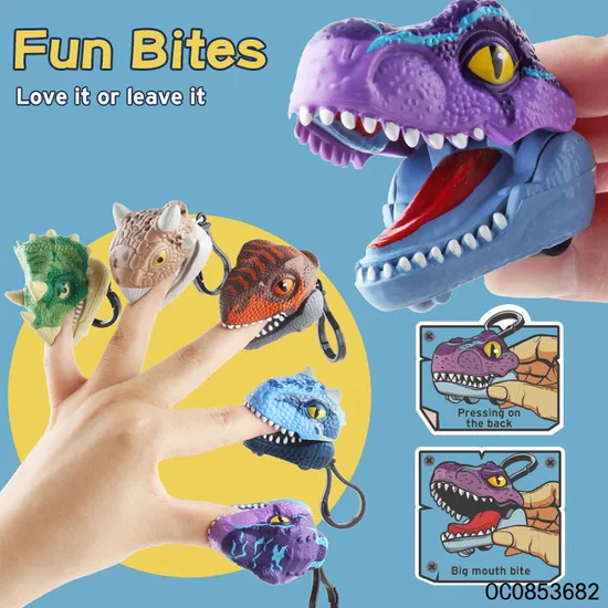 Wholesale Plastic Head Key Chain Pull Back Dinosaur Car Toys for Kids