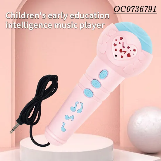 Wholesale Karaoke Radio Music Baby Musical Microphone for Kids with Light Music