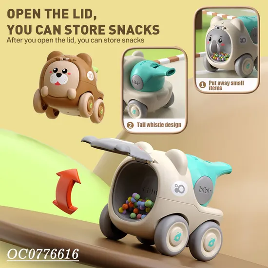 Wholesale Miniature Friction Mini Little Cute Animal Kids Children Plastic Toy Car