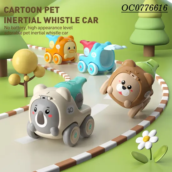 Wholesale Miniature Friction Mini Little Cute Animal Kids Children Plastic Toy Car