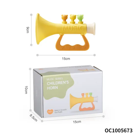 Wholesale Musical Educational Baby Handheld Horn Montessori Musical Sensory Toy Trumpet