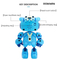 Wholesale Toy Plastic Intelligent Fashion Bear Robot Alarm Clock for Kids with Light Sound