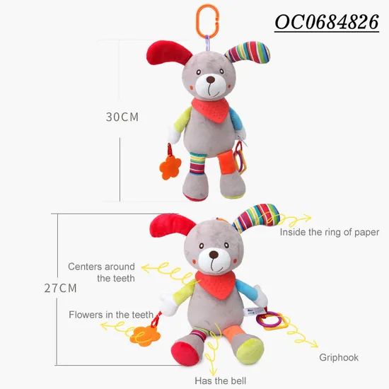 Wholesale Stuffed Bed Bell Hanging Plush Doll Sensory Toys Doll for Babies