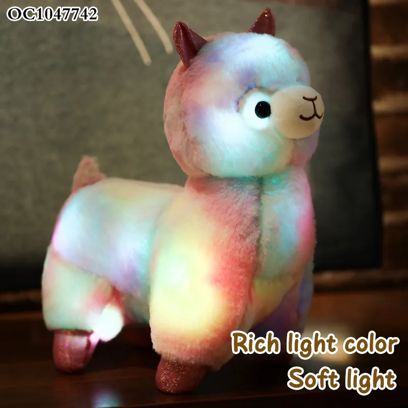 Wholesale Christmas Gift Large Plush Custom Stuffed Animal Electronic Pet Toys with Light