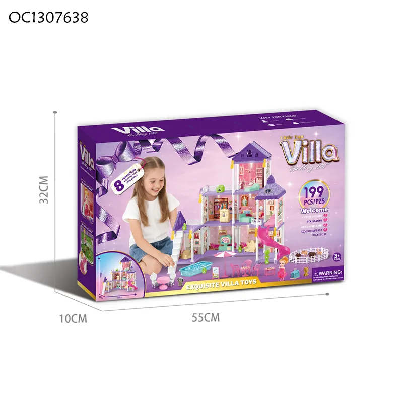 Wholesale Miniature Preschool Games DIY Craft Doll Houses Furniture for Girls