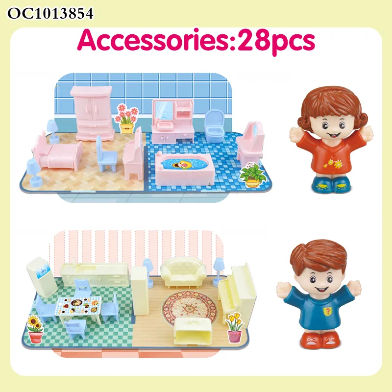 Wholesale Kids Play Funny Doll House Cute Classical DIY Mini Miniature Dollhouse
