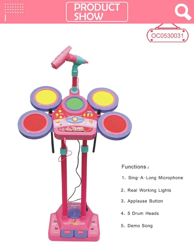 Wholesale Plastic Montessori Musical Instruments Toy Happy Drum