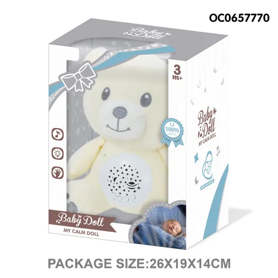Wholesale Educational Animal Light up Custom Plush Bear Stuffed Baby Toys