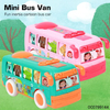 Wholesale Plastic Friction Custom Cartoon Plastic School Bus Model Toys for Kids