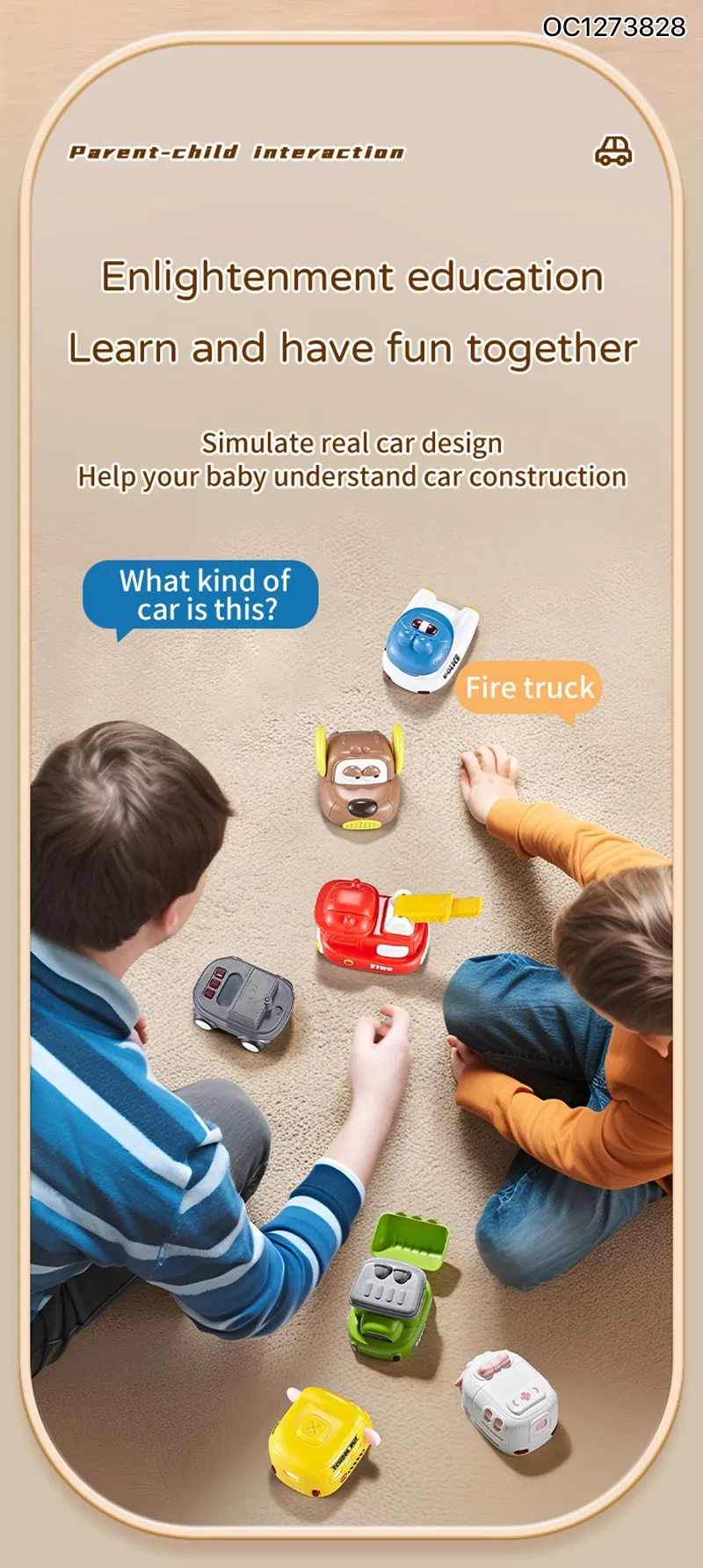 Wholesale Pull Back Cartoon Cars Truck Engineering Vehicle Educational Model
