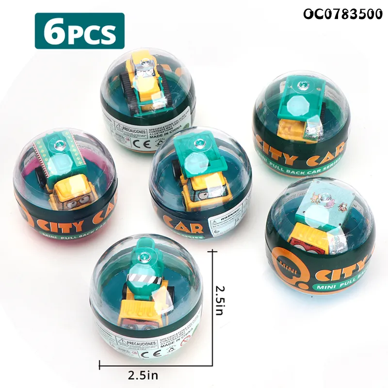 Wholesale City Custom Engineering Mini Pull Back Toy Car Small Toy Truck Model