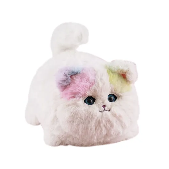 Wholesale Big Eyes Stuffed Animal Cute Doll Realistic Plush Small Cat Cartoon Electronic Toy with Sound