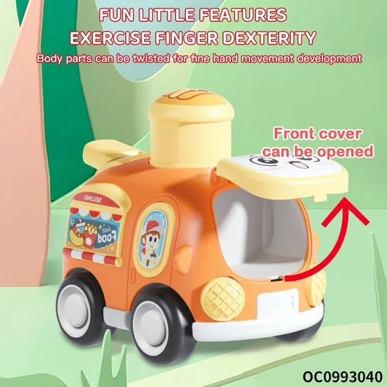 Wholesale Plastic Children Cute Friction Baby Cartoon Car Gifts Small Mini Funny Baby Toys