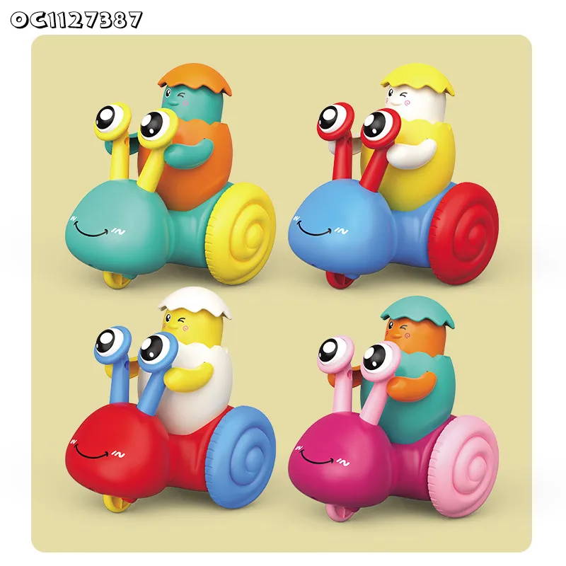 Wholesale Mini Plastic Miniature Friction Cartoon Press and Go Animal Racing Car Toy