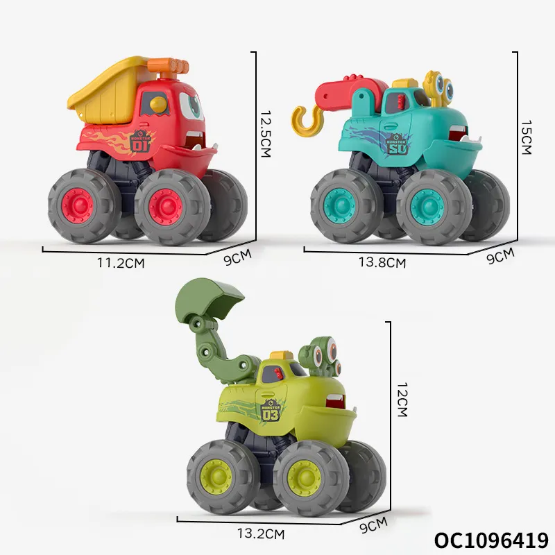 Wholesale Construction Vehicles Engineering Truck Model Push and Go Small Pull Back Toys Car