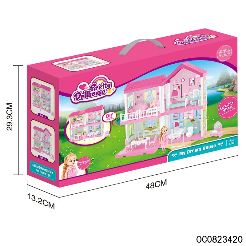 Wholesale Preschool Baby DIY Plastic Miniature Doll House Furniture for Girls Gift