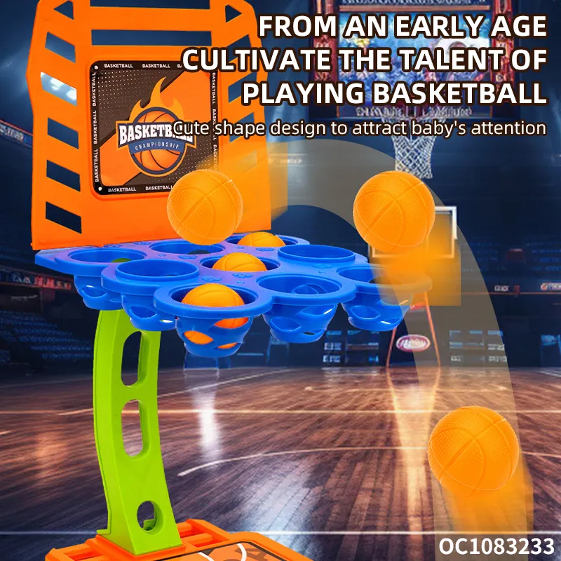 Wholesale Montessori Baby Bouncing Ball Mini Basketball Hoop Shooting Portable Table Interactive Games Toy for Kids