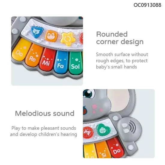 Wholesale Plastic Elephant Piano Mini Electronic Instruments Keyboard Baby Musical Toys Electronic Organ